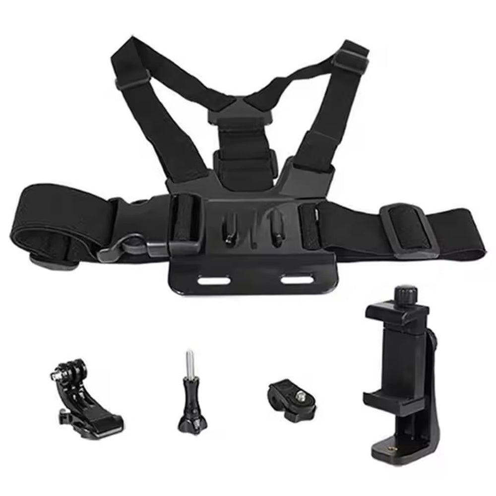 XD-27 Action Camera Mount Adjustable Chest Belt Nylon Strap with Phone Clip XD-27 Action Camera Mount Adjustable Chest Belt Nylon Strap with Phone Clip